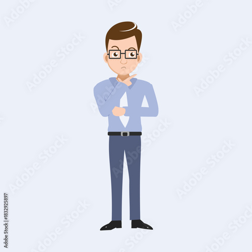 Pensive Businessman Thinking and Making Decision