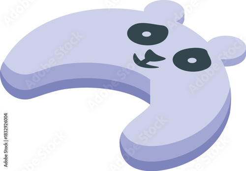 Soft and supportive baby pillow shaped like a friendly panda, ensuring peaceful sleep for infants