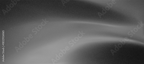 White and black grain grunge background with wavy noise gradient gradation. Distressed rough noise backdrop with stipple effect. Gritty halftone spray dot texture. Glitter ombre poster. 3D vector bg