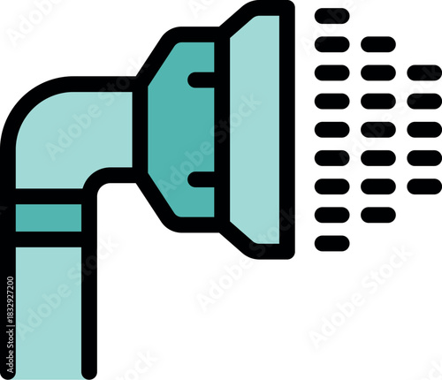 Plumbing pipe spraying water, a bathroom fixture ideal for showering and personal hygiene