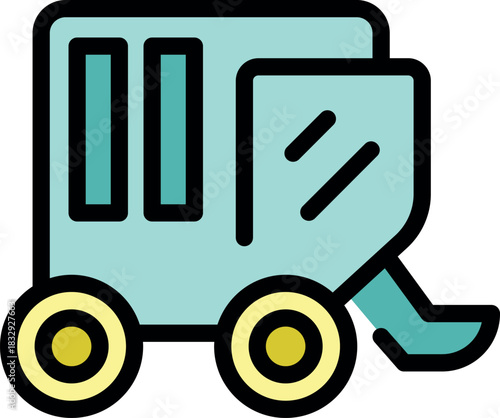 Combine harvester working in cultivated field, gathering crops during harvest season