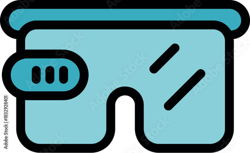 Vr glasses displaying a loading status, hinting at the beginning of an immersive virtual reality experience