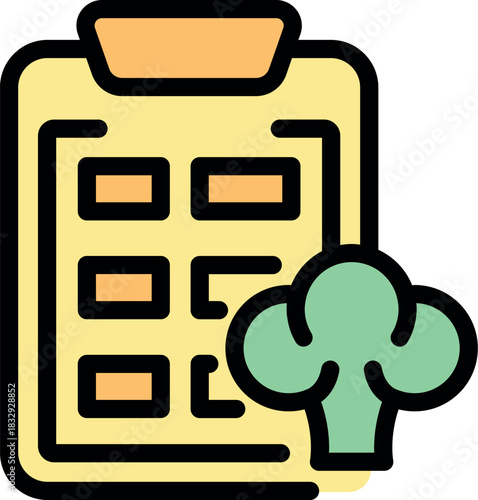 Nutritionist is creating a personalized balanced diet using a clipboard checklist and focusing on vegetable intake