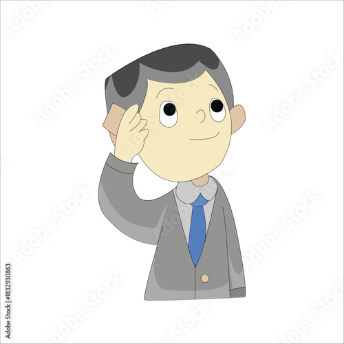 Businessman talking on a mobile phone, making a call