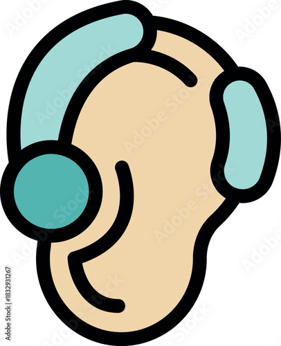 Hearing device attached to ear, enhancing auditory experience and providing hearing solutions