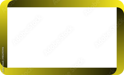 Elegant gold frame with soft edges and a smooth metallic gradient for luxury graphic designs today