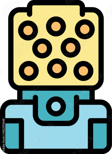 Professional lighting equipment with led panel emitting light for photography or videography