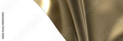Flying gold cloth isolated ...