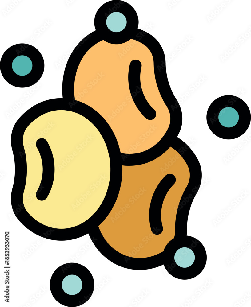 Naklejka premium Soybean seeds cascading, embodying growth and potential in agriculture