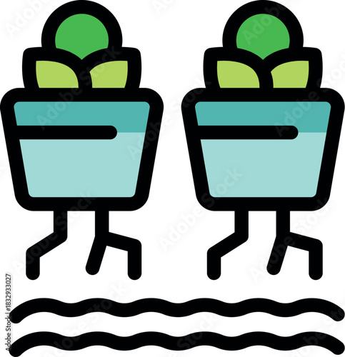 Hydroponics system nurturing plants with roots immersed in nutrient solution, promoting soilless cultivation