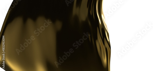 Flying gold cloth isolated ...