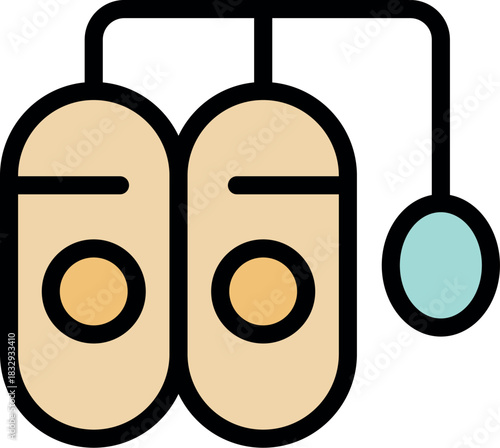Oxygen tanks connected to a hanging sensor measuring oxygen saturation
