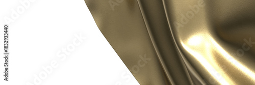Flying gold cloth isolated ...