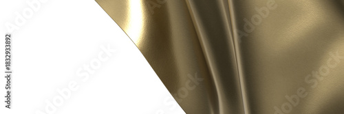 Flying gold cloth isolated ...