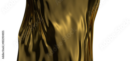 Flying gold cloth isolated ...