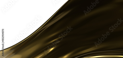 Flying gold cloth isolated ...