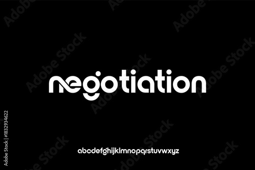 Negotiation wordmark with lowercase letters and rounded shapes.