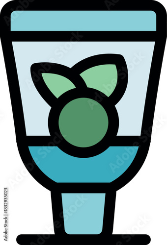 Eco friendly cosmetic cream tube promoting natural, organic ingredients for skincare