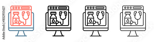 Medical Software Icon Collection Set Different Style