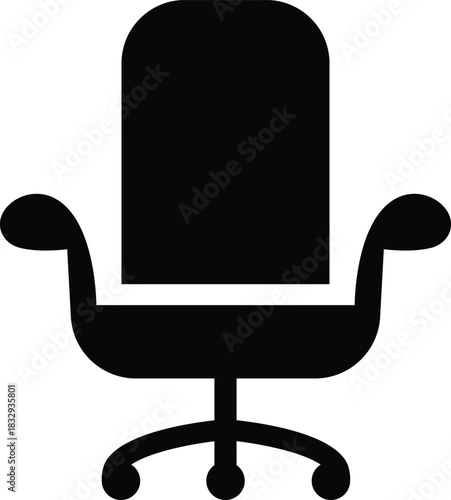 Furniture and chair icon of sofa, armchair, dining chair bar stool lounge seat, director chair table and seating symbols in solid and outline vector isolated on transparent background