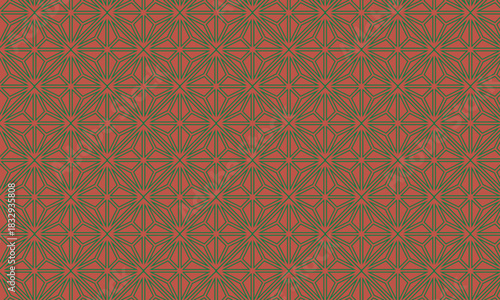 Gepmetric Floral Pattern green and pink