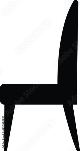 Furniture and chair icon of sofa, armchair, dining chair bar stool lounge seat, director chair table and seating symbols in solid and outline vector isolated on transparent background