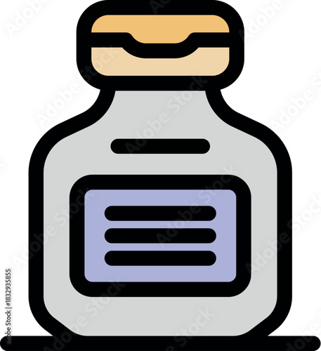 Medical bottle containing important information for healthcare setting, enhancing patient safety and treatment efficacy