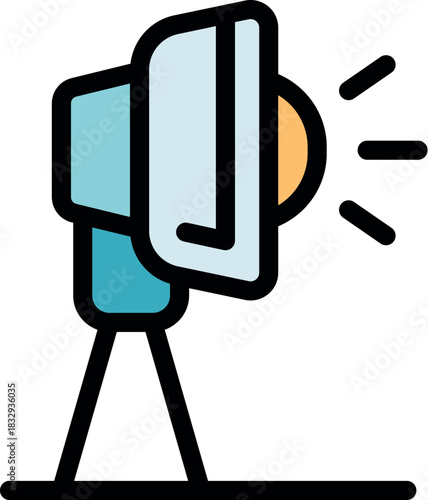 Professional lighting equipment illuminates performance area, creating dramatic ambiance for film or photography production