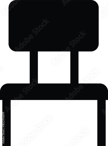 Furniture and chair icon of sofa, armchair, dining chair bar stool lounge seat, director chair table and seating symbols in solid and outline vector isolated on transparent background