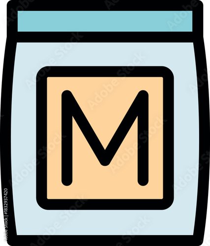Sealed airtight package containing powdered milk, ideal for long term storage and easy preparation