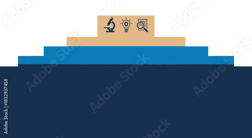 Scientific research and discovery: A visual representation of knowledge.