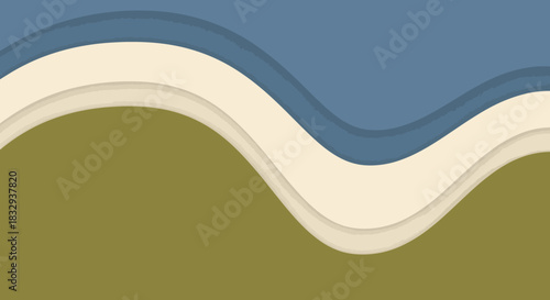 Abstract Wavy Background with Earthy Tones and Smooth Curves.