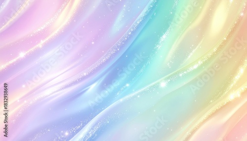 ホログラム調の虹色キラキラグラデーション背景