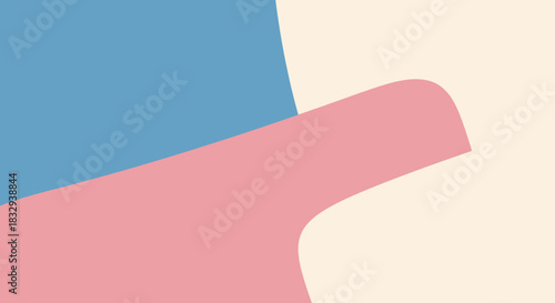 Abstract geometric shapes in pastel colors.