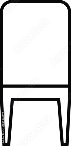 Furniture and chair icon of sofa, armchair, dining chair   bar stool lounge seat, director chair table and seating symbols in solid and outline vector isolated on transparent background