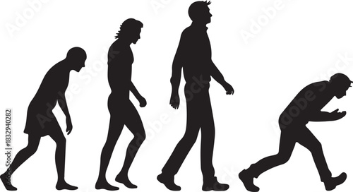 Minimalist black silhouette motion progression showing standing, walking, running, and sprinting figures in clean flat design on a pure white background