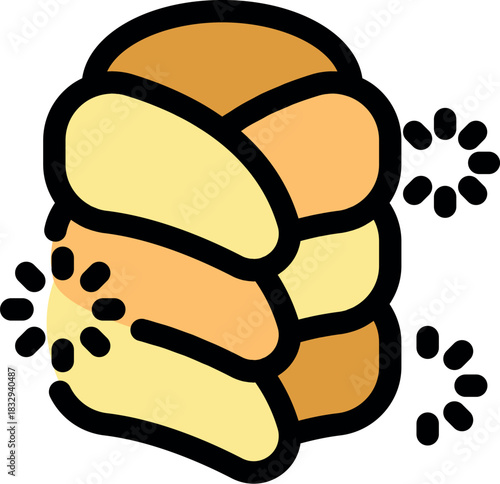 Golden, braided challah bread, gleaming and ready for a celebratory shabbat meal