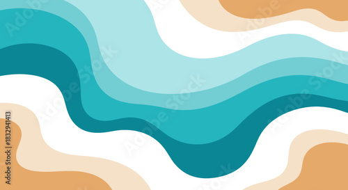 Abstract Wavy Background of Ocean and Sand.
