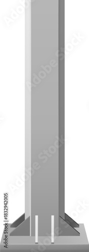 Concrete pillar column structure base foundation