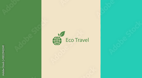 Green Apple Globe Logo for Eco Friendly Travel.