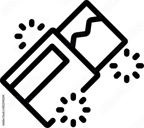 Broken credit card with sparks flying around, symbolizing financial crisis and economic difficulties