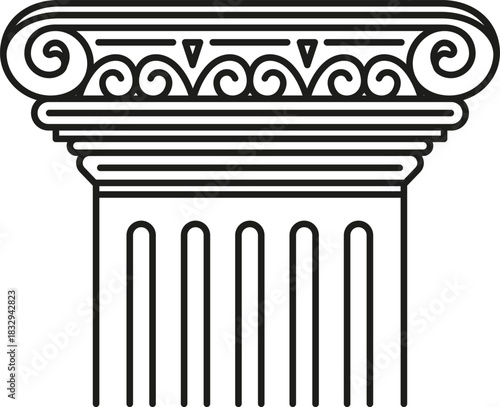 Ionic column capital illustrating classical Greek architecture