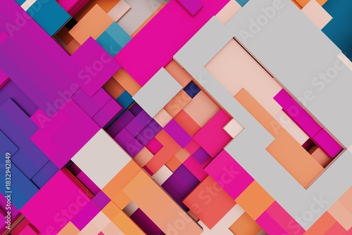 Colorful 3D Isometric Background