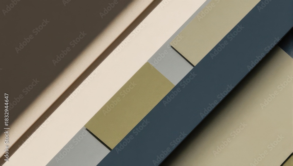 Obraz premium Abstract Geometric Composition with Earth Tones and Subtle Textures.