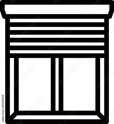 Secure window with rolling shutters ensuring privacy, security, and protection from harsh sunlight