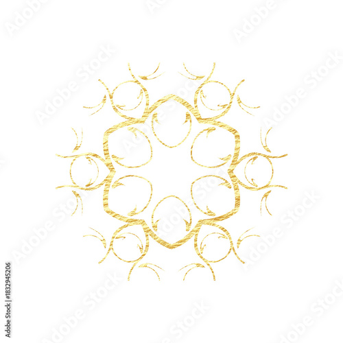 Elegant golden design with intricate patterns