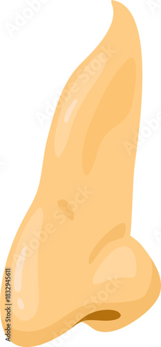 Human nose side view representing smelling perception