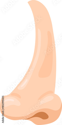 Human nose profile view simple illustration design