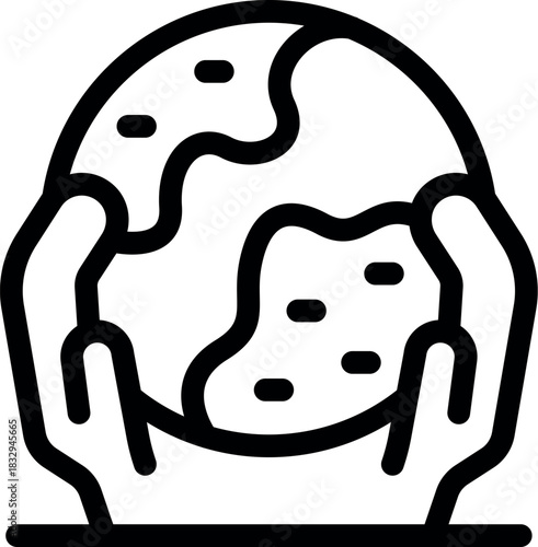 Protecting our planet, hands gently cradle the earth, symbolizing environmental conservation and global responsibility