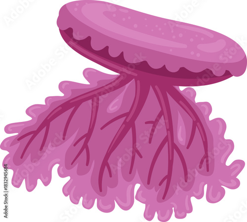Purple stylized coral underwater reef marine life
